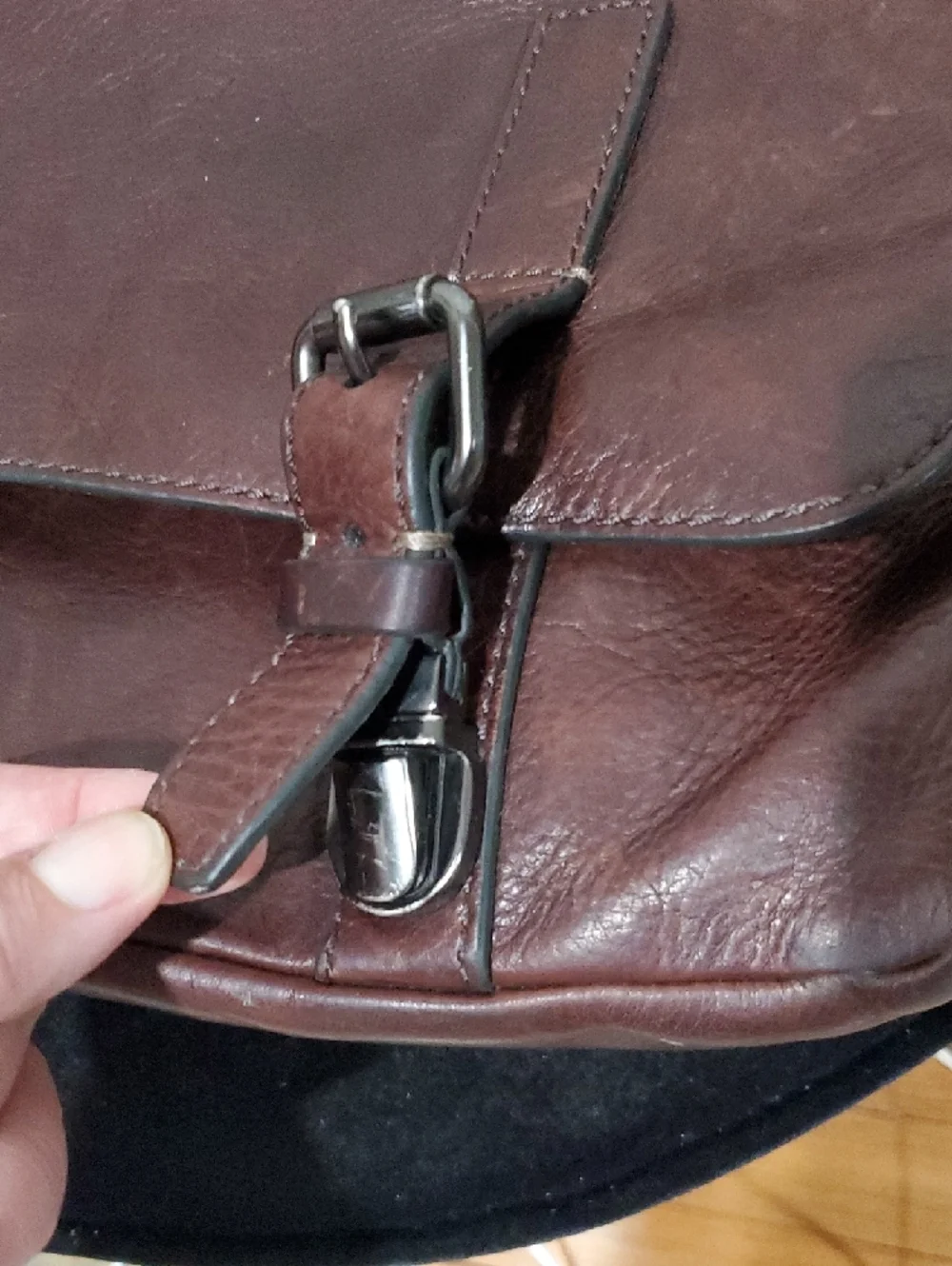 Fossil Mens Brown Leather Messenger Breif Bag In Brown